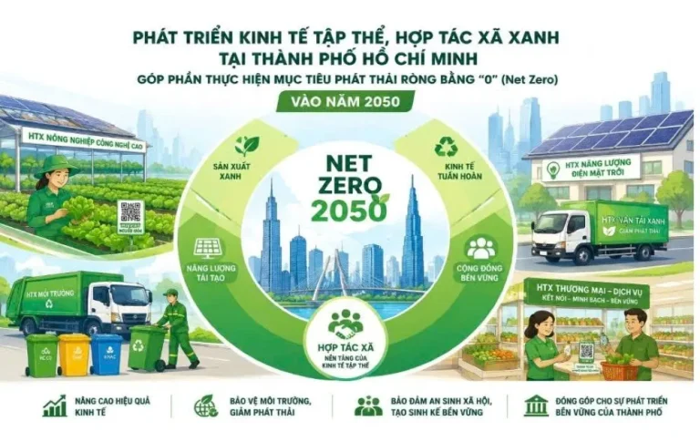 Phát triển kinh tế tập thể xanh tại Thành phố Hồ Chí Minh hướng tới Net Zero 2050
